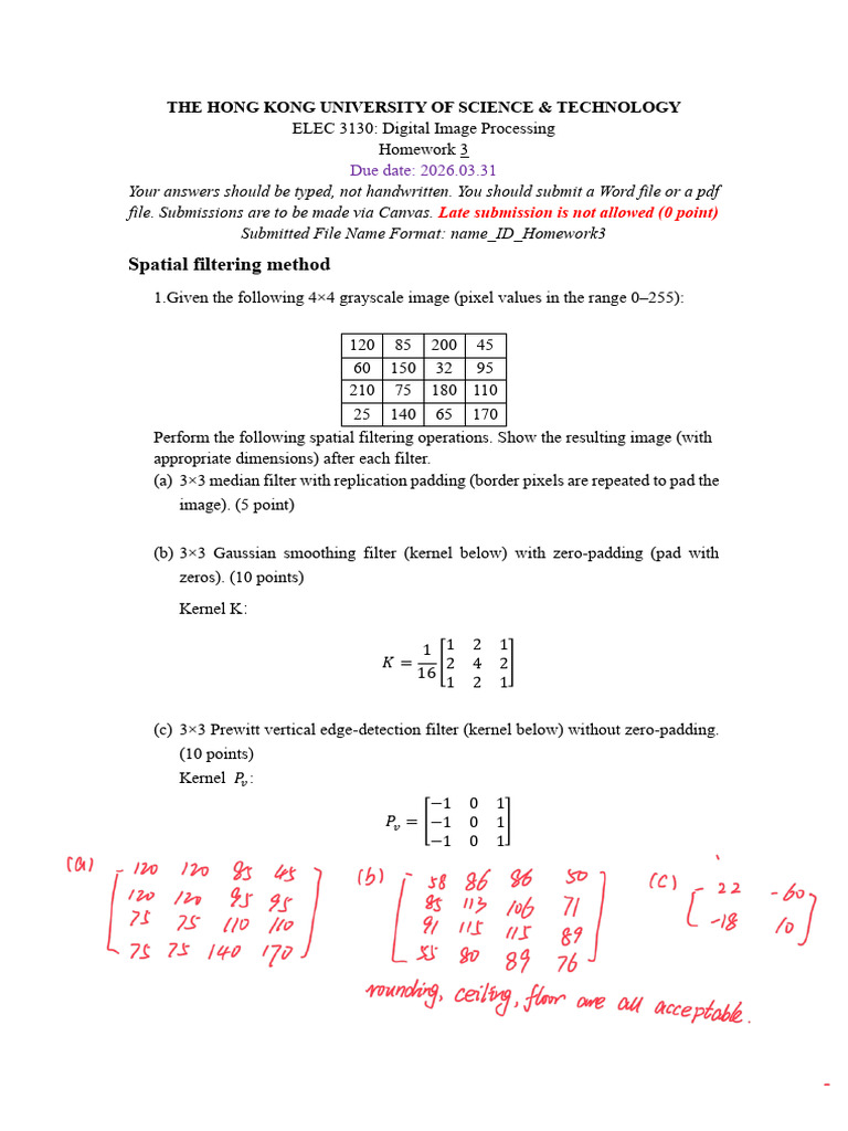 2026 Spring Assignment 3——Answer | PDF