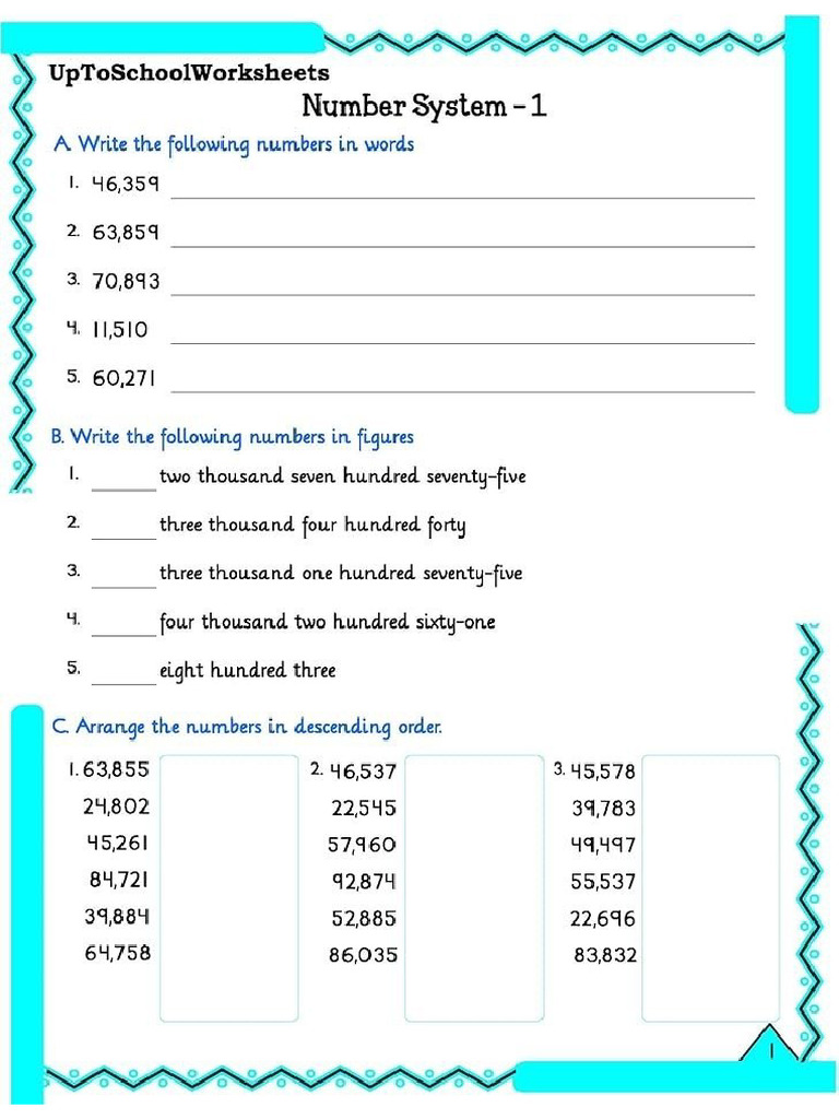Math Winter Vacation Worksheet | PDF