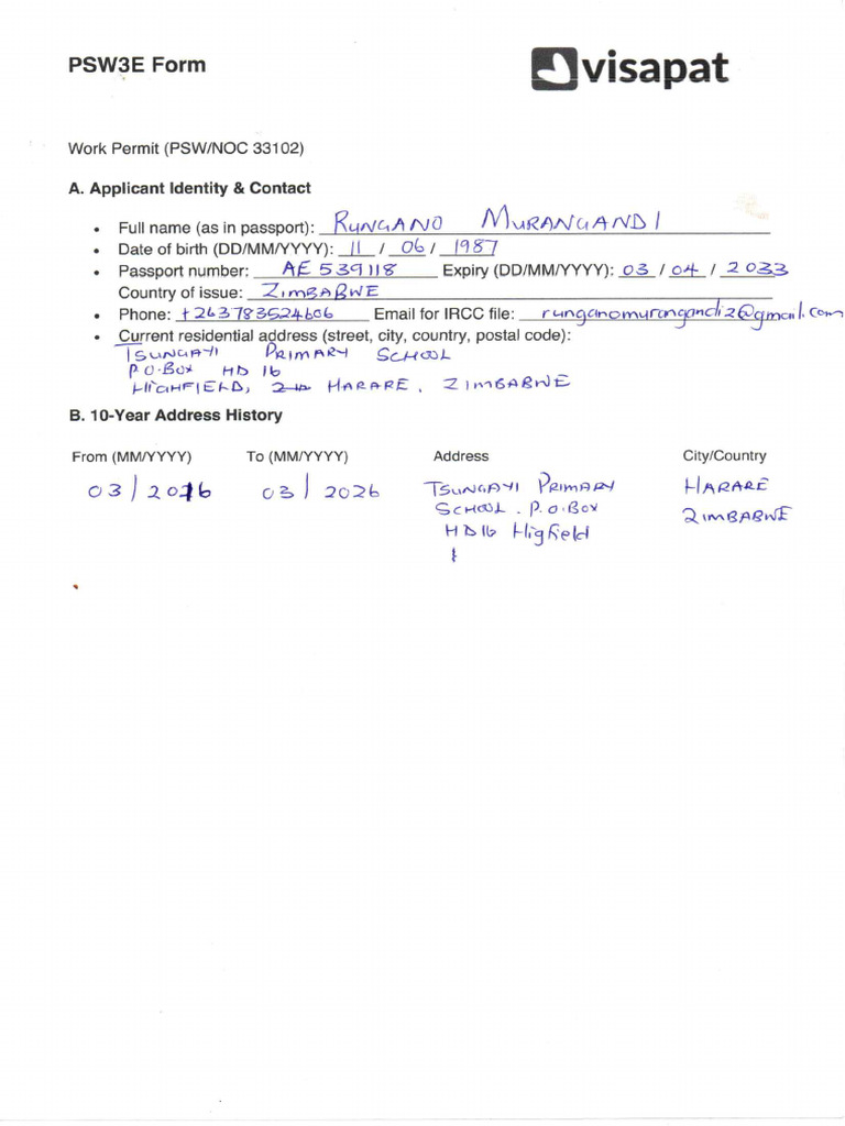 Pswe3e Form | PDF