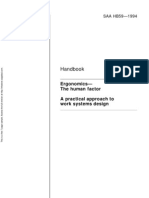 HB 59-1994 Ergonomics - The Human Factor - A Practical Approach To Work Systems Design