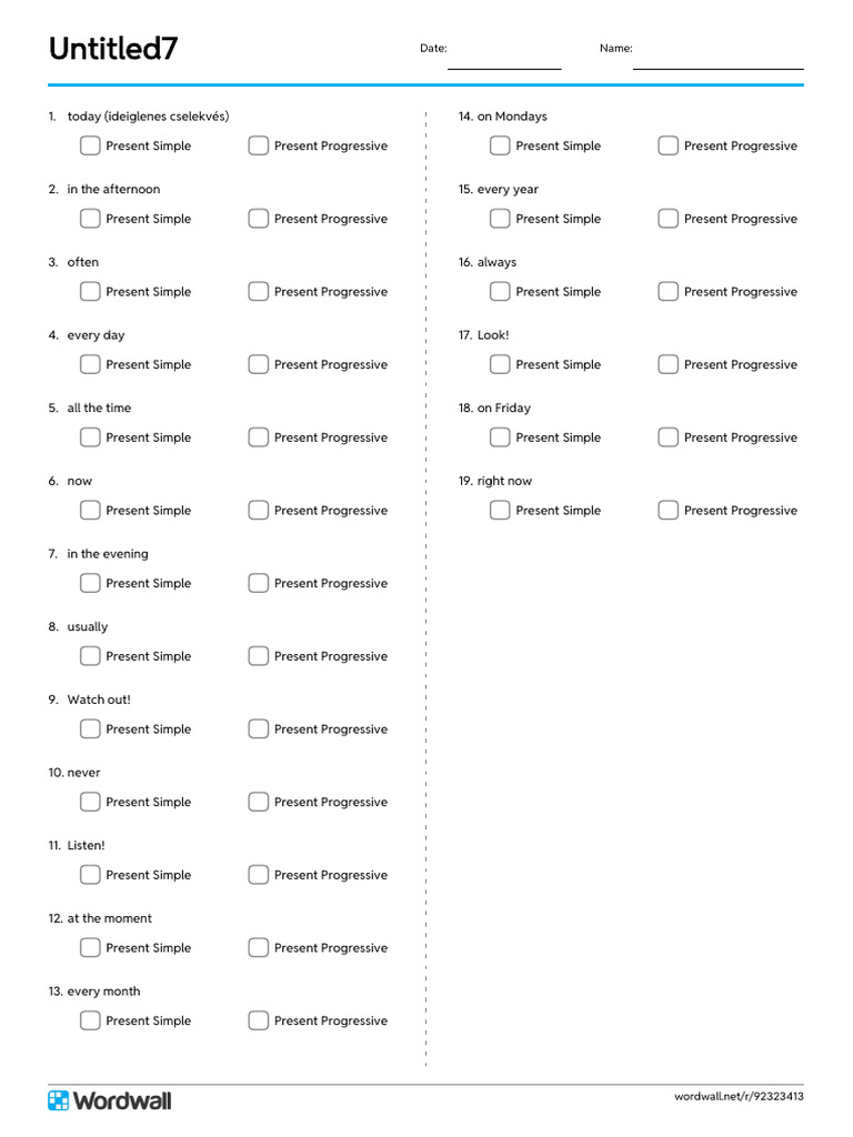 Present Simple or Present Progressive Quiz | PDF