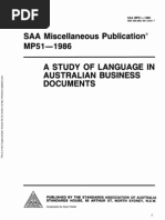 MP 51-1986 a Study of Language in Australian Business Documents