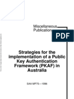 MP 75-1996 Strategies for the Implementation of a Public Key Authentication Framework (PKAF) in Australia