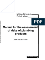 MP 78-1999 Manual for the Assessment of Risks of Plumbing Products