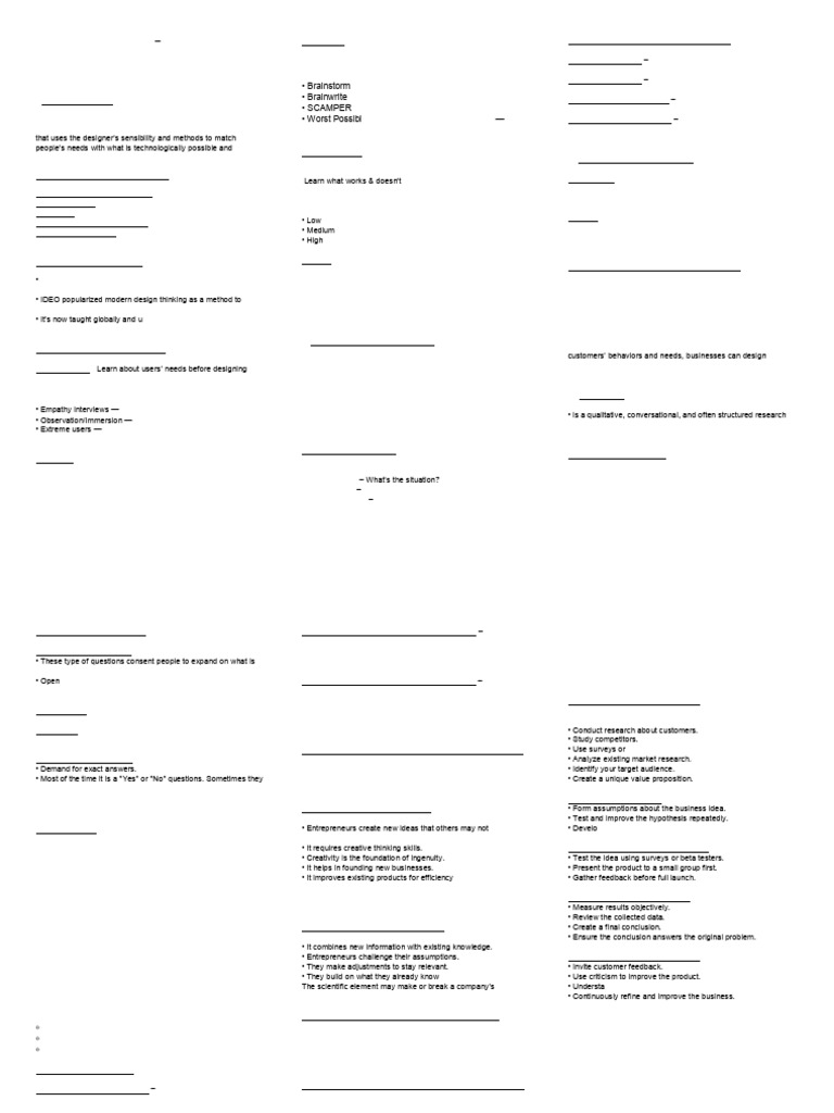 Reviewer in Etem Unit 34 | PDF | Design Thinking | Entrepreneurship