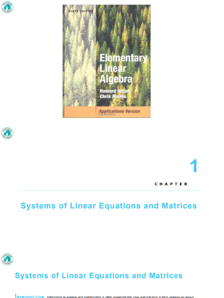 Linear Algebra 11 12 | PDF