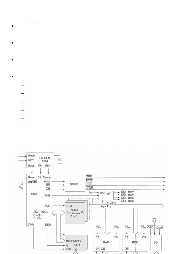 4 8086 Min Max Modes | PDF | Microcontroller | Input/Output