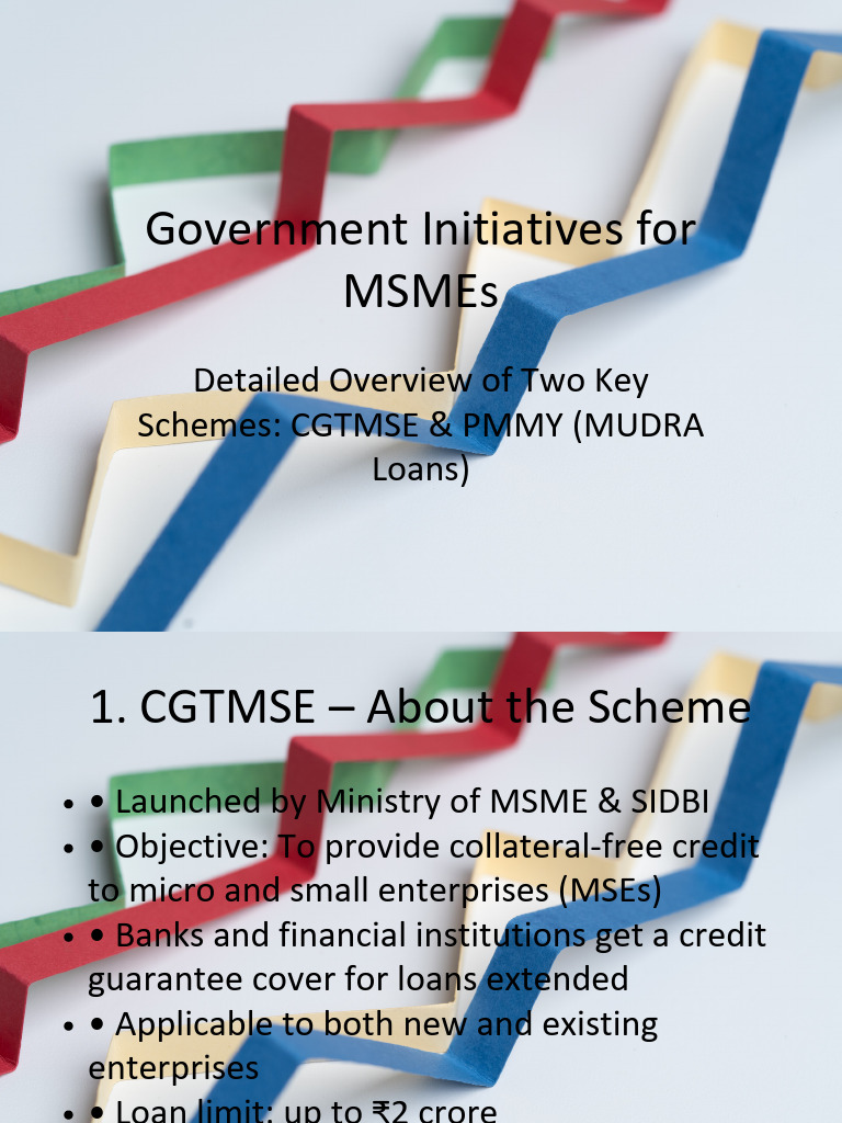MSME Schemes Detailed Presentation.pdf | PDF