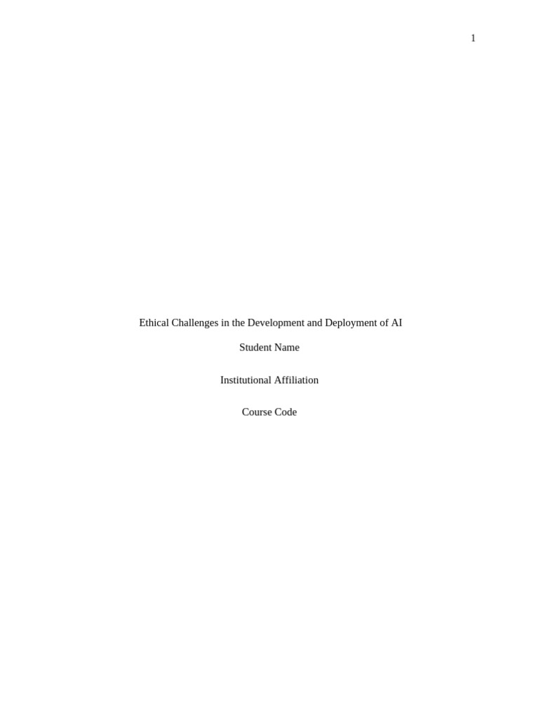 Development and Deployment of AI | PDF | Artificial Intelligence ...