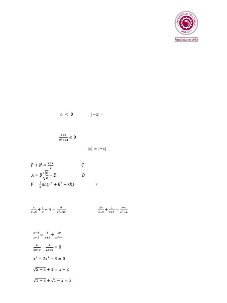 Práctica ALG Unidad 2 | PDF | Ecuaciones | Objetos matemáticos