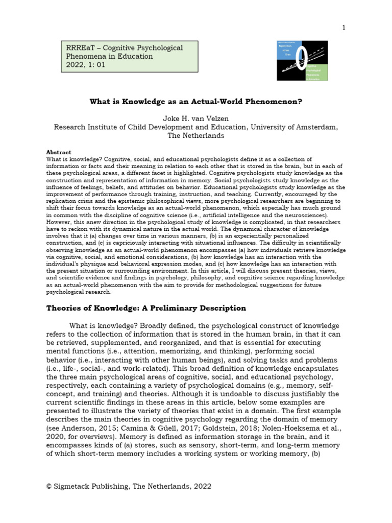 SRC1 Knowledge 231022 3 | PDF | Knowledge | Epistemology