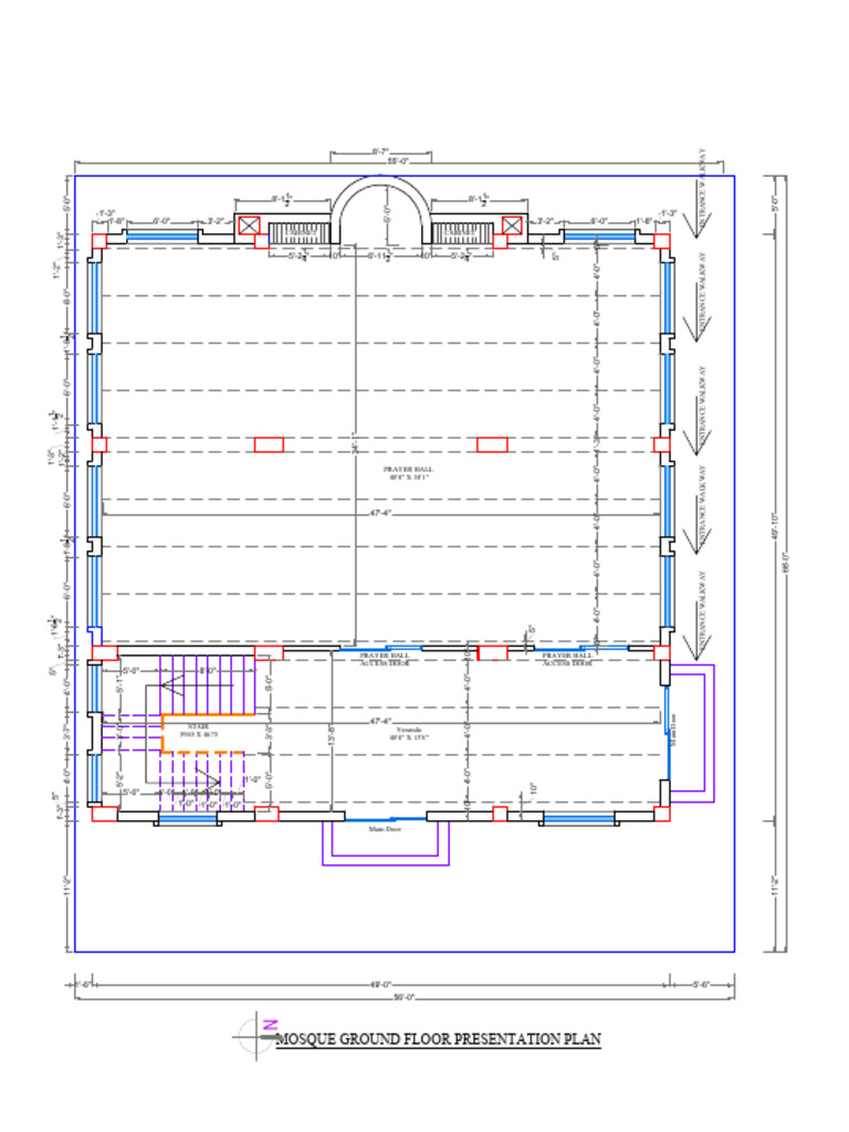 Mosque pr. plan selected-Model | PDF | Architectural Styles ...