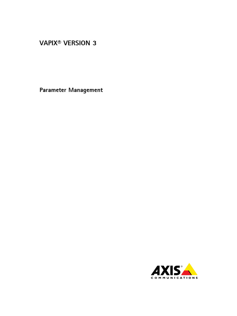 Vapix Parameter Management 52931 en 1307 | PDF | Parameter (Computer ...
