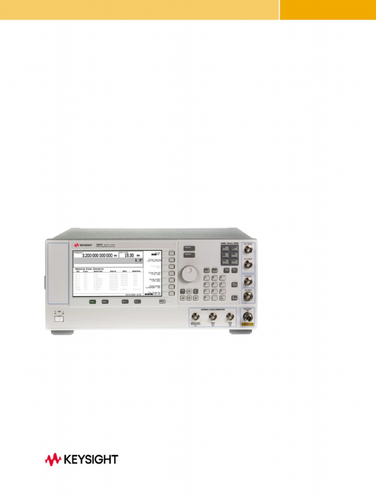 E8663D PSG RF Analog Signal Generator | PDF | Hertz | Signal To Noise Ratio