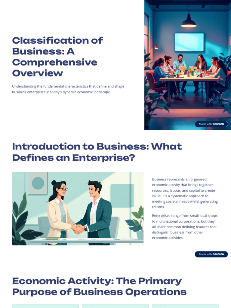 Classification of Business a Comprehensive Overview | PDF | Business ...