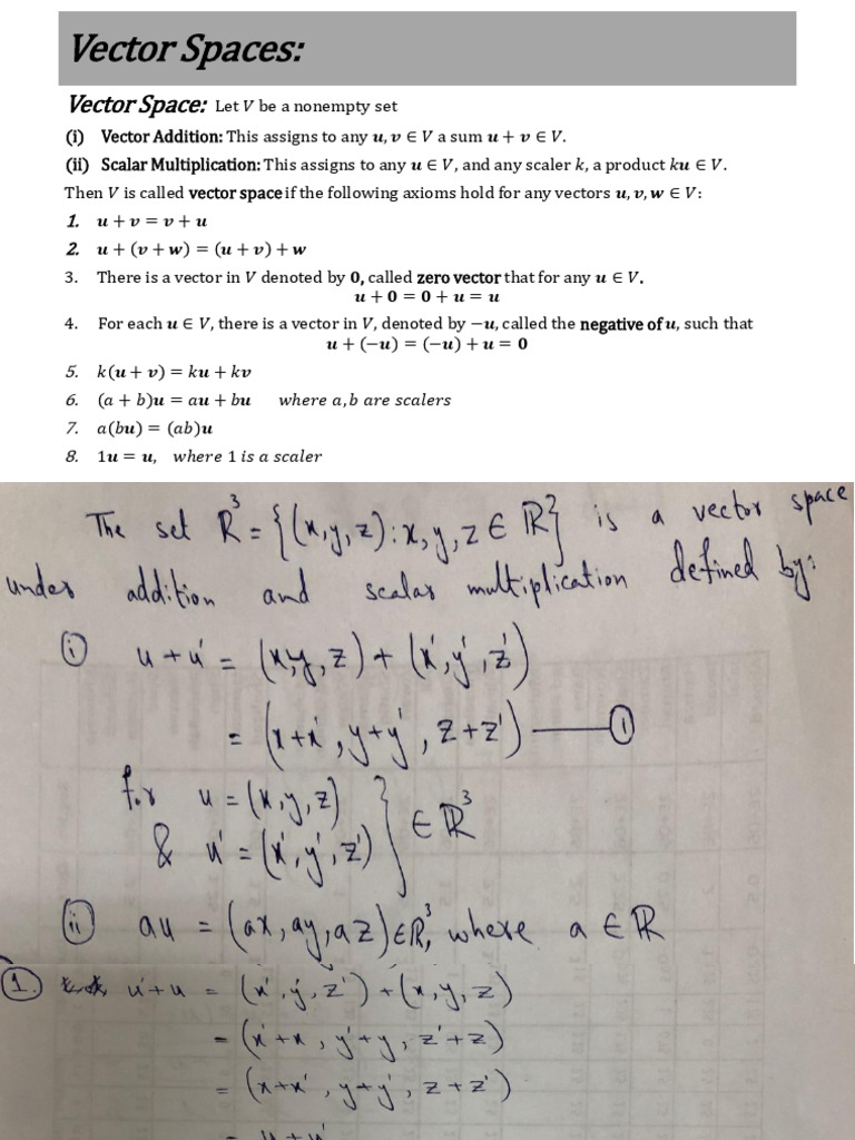 4. Vector Spaces 2 | PDF | Vector Space | Mathematical Physics