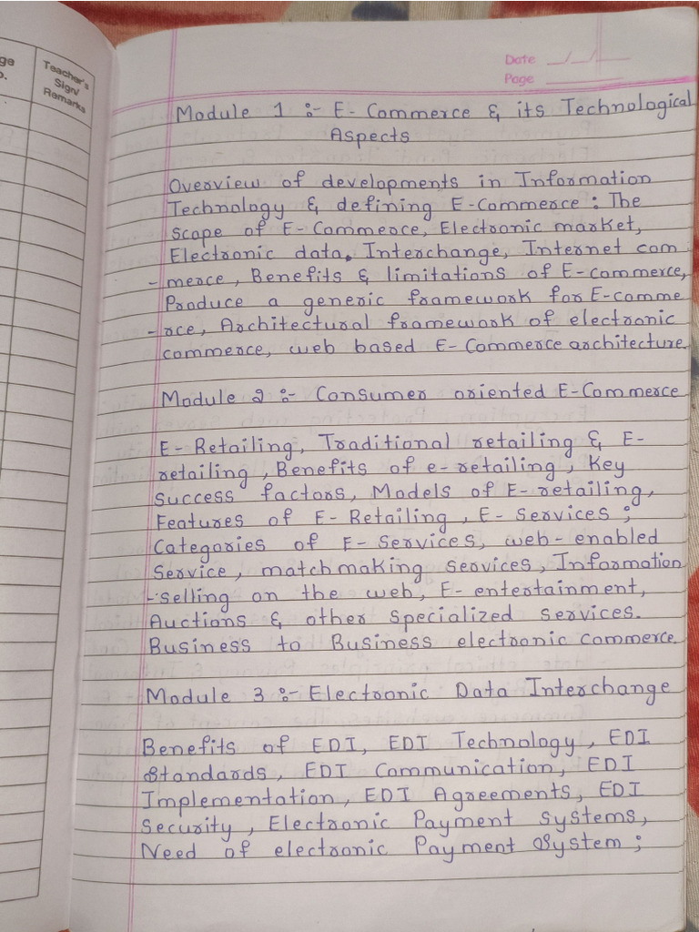 E-COM NOTES | PDF