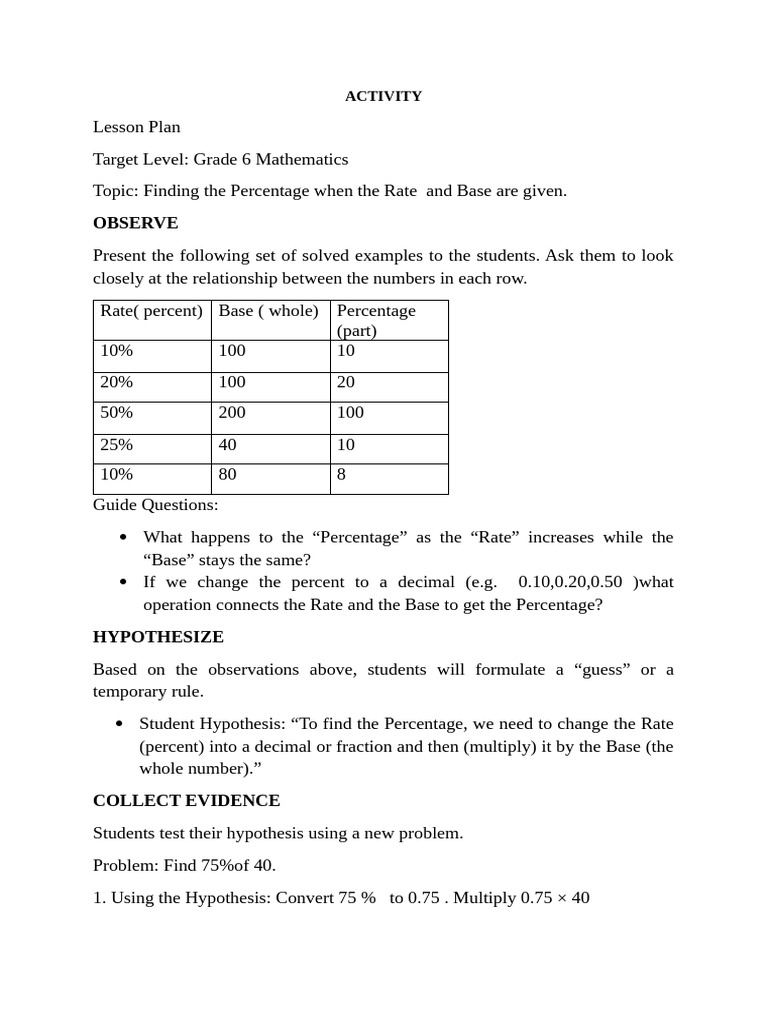 Activity Math | PDF