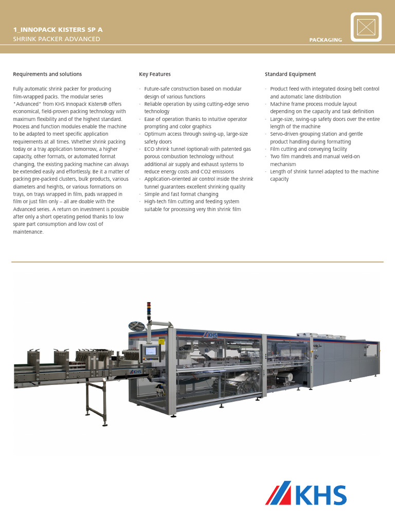 Innopack Kisters SP Advanced Shrink Packer (1) | PDF
