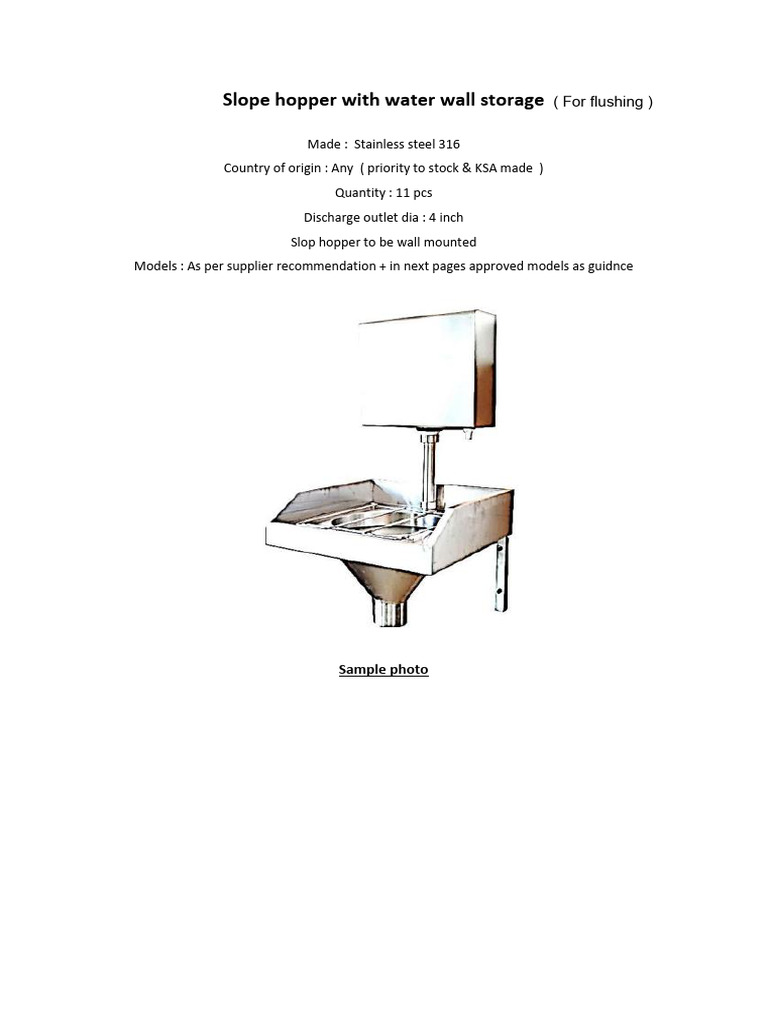 Slope Hopper With Water Wall Storage | PDF