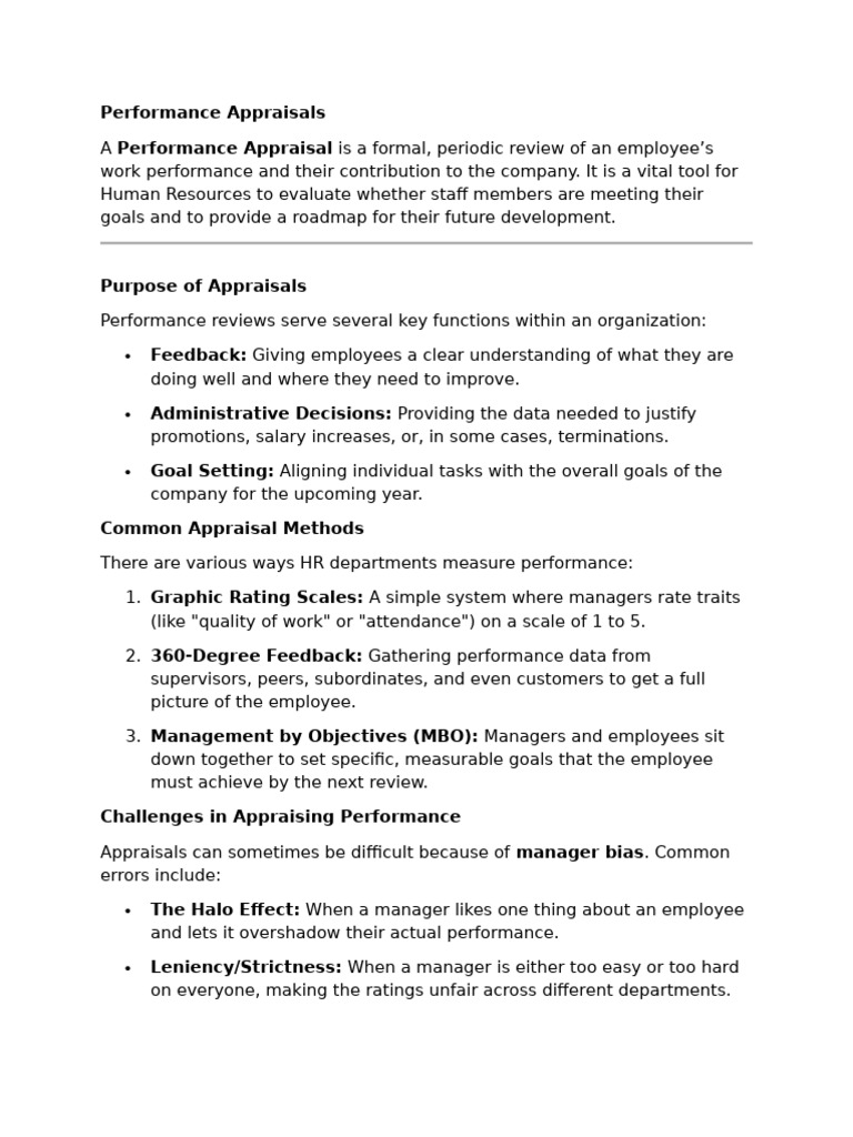 Performance Appraisals | PDF | Performance Appraisal | Employment