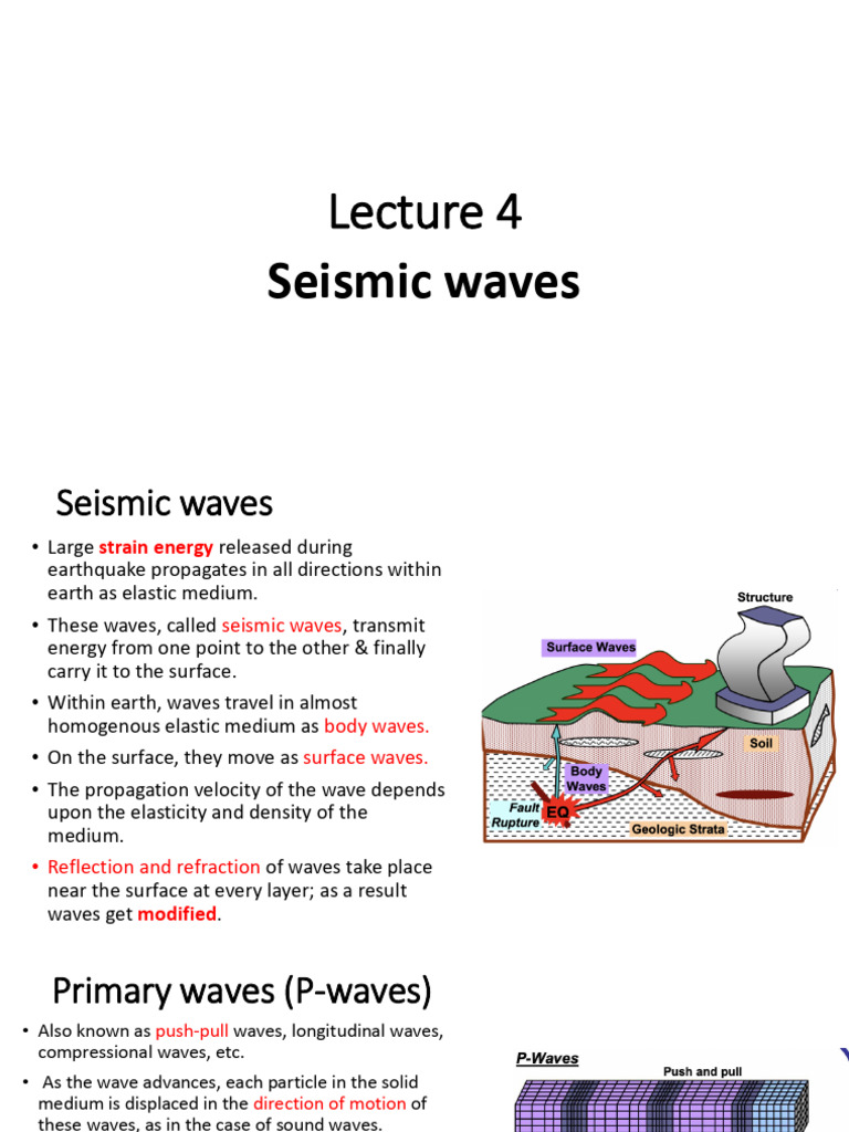 Lecture 4-Seismic waves | PDF | Waves | Solid Mechanics