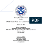 Privacy Pia Dhswide Sharepointcollaboration DHS Privacy Documents For Department-Wide Programs 08-2012