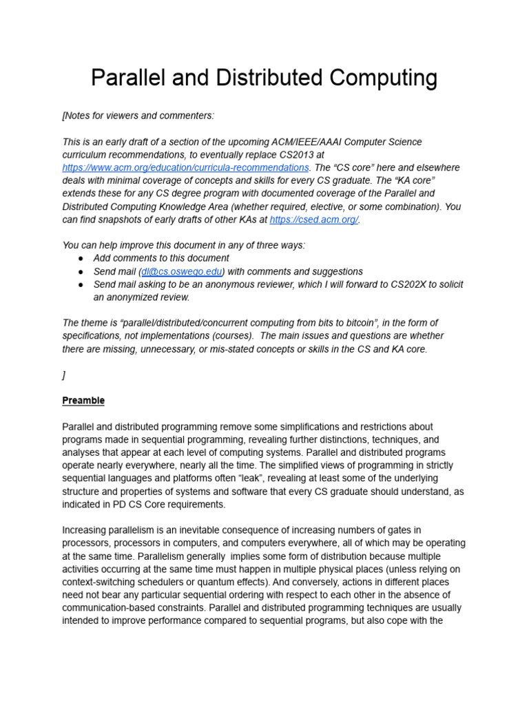 PDC Version Alpha | PDF | Parallel Computing | Central Processing Unit