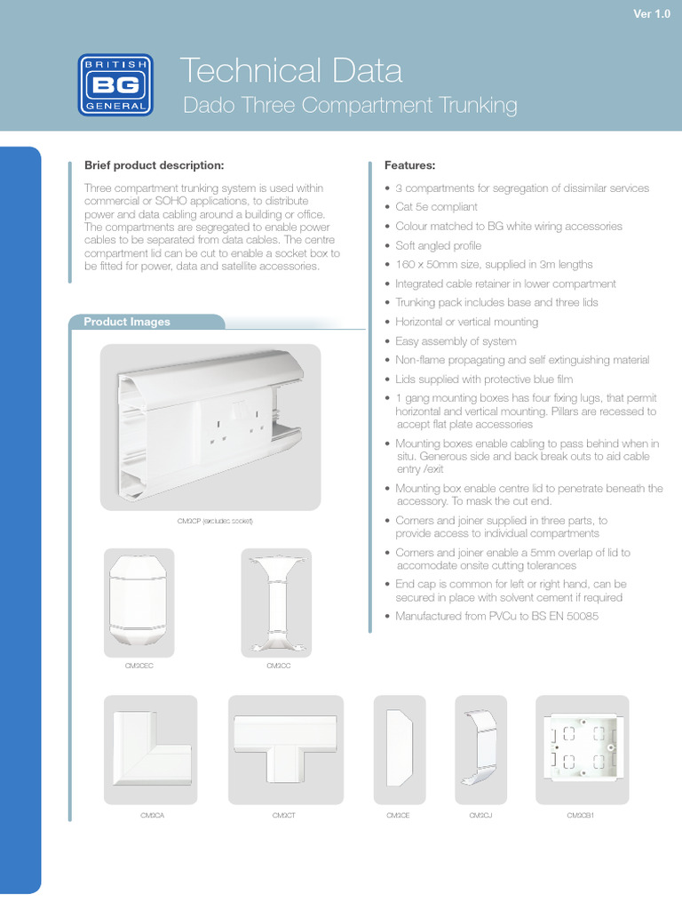 3 Compartment Trunking Cable Management | PDF | Thermal Expansion ...