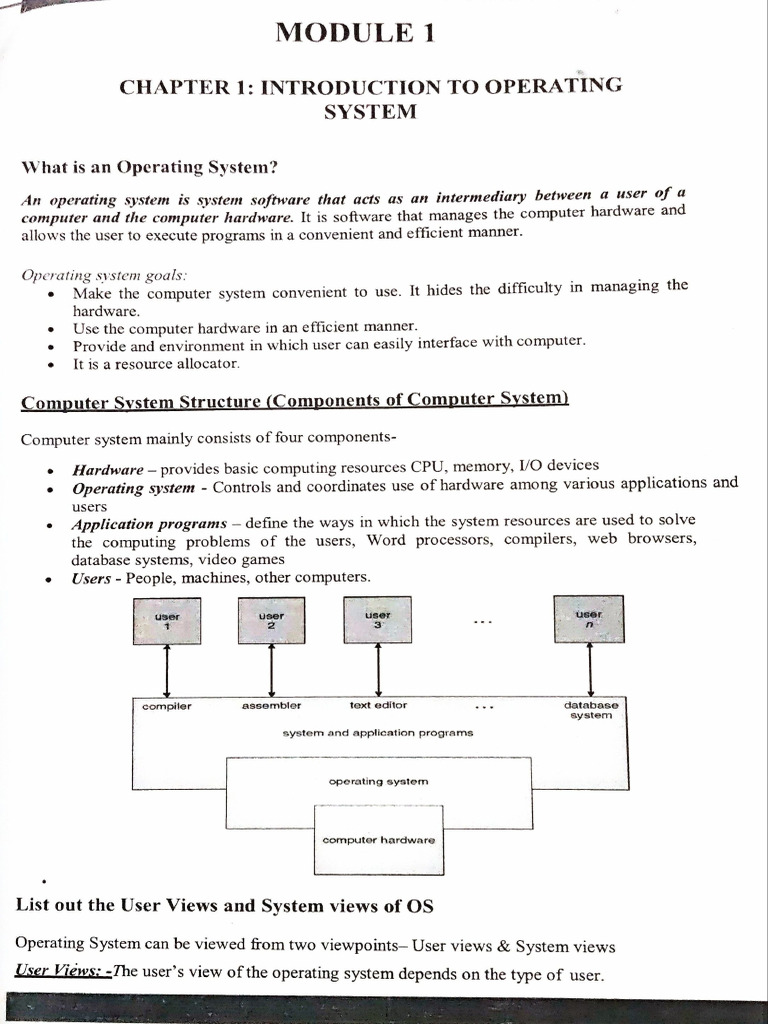 Operating System Unit-1 Notes | PDF
