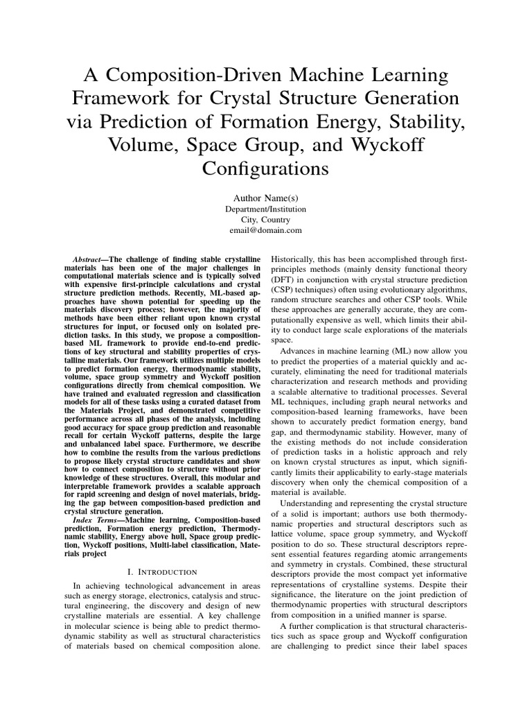 Research | PDF | Crystal Structure | Machine Learning