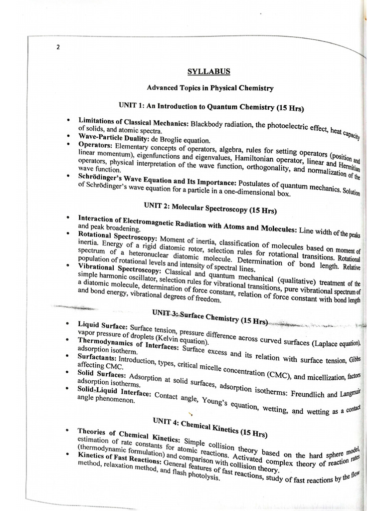 Phy Chem (unit 2) Molecular Spectroscopy | PDF