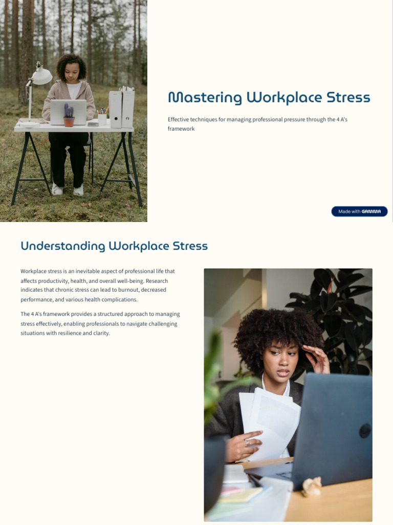 Mastering Workplace Stress | PDF | Psychological Resilience | Stress ...