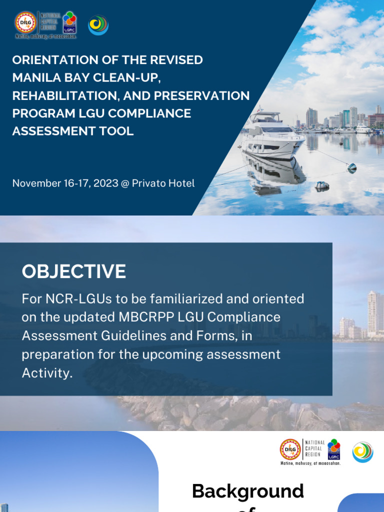 11.16-17.23 Orientation of the revised MBCRP LGU CA Tool | PDF | Septic ...