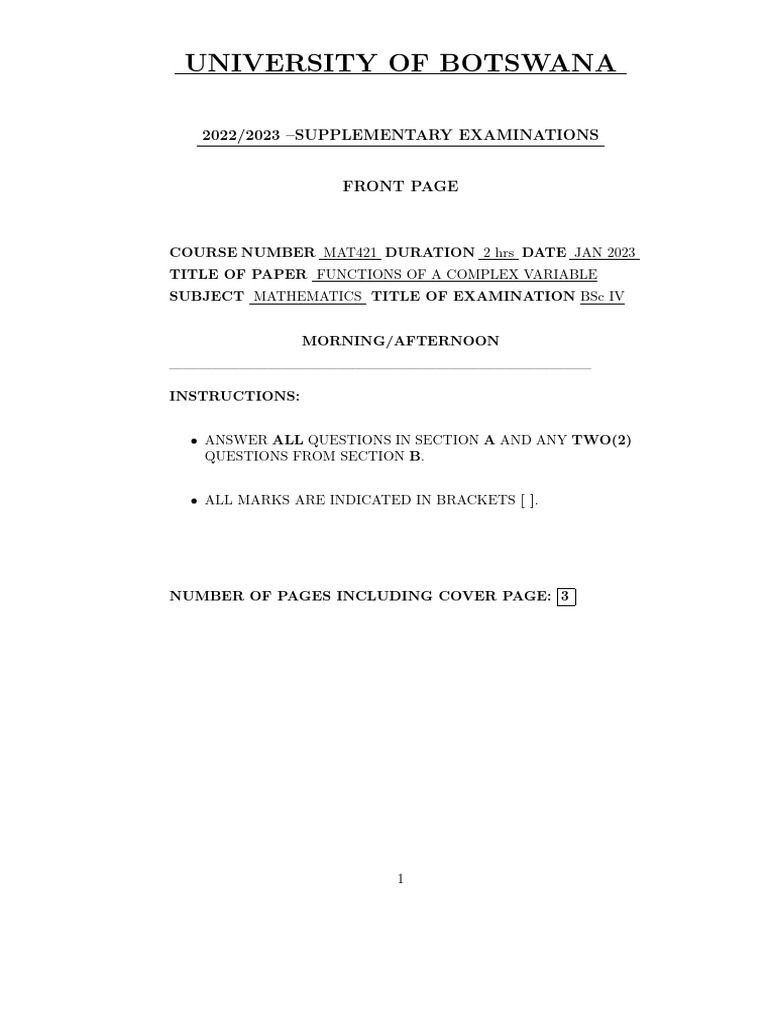 Mat421exam2023 4sem i | PDF