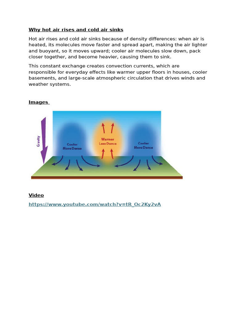 Why Hot Air Rises and Cold Air Sinks | PDF