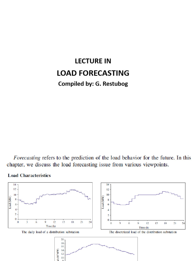 Module 4 - Load Forecasting | PDF | Forecasting | Prediction