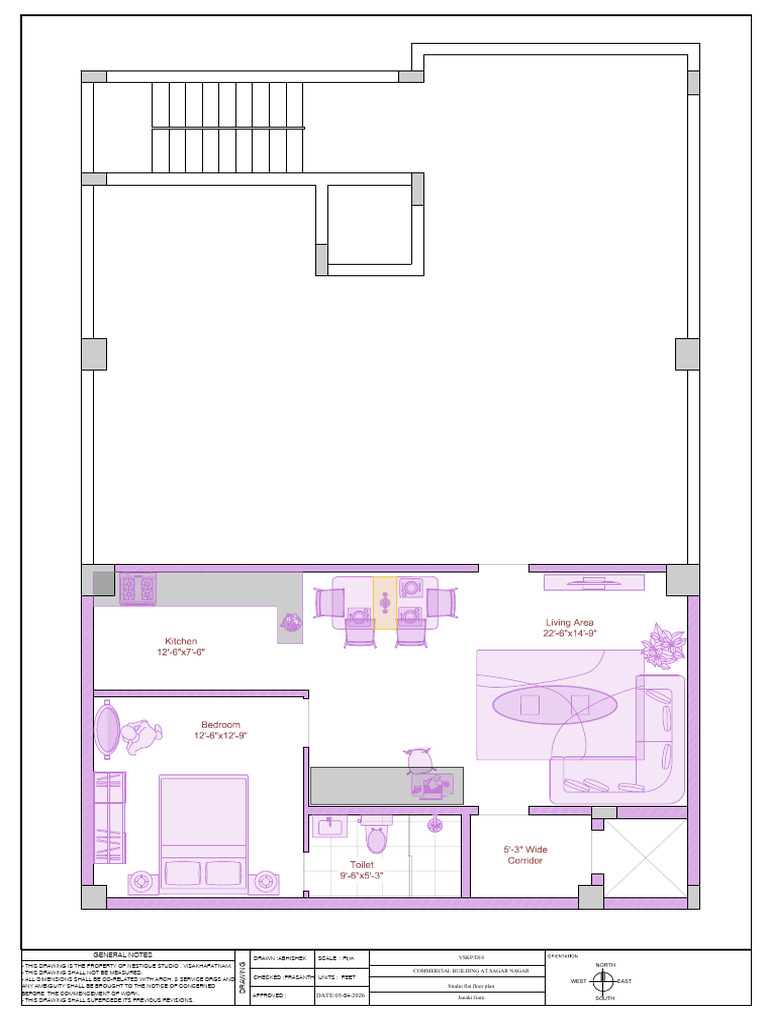 Floor Plan for Studio Flat | PDF