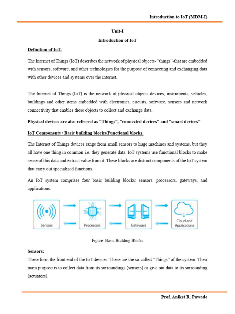 Unit-1 MDM Notes | PDF | Internet Of Things | Security