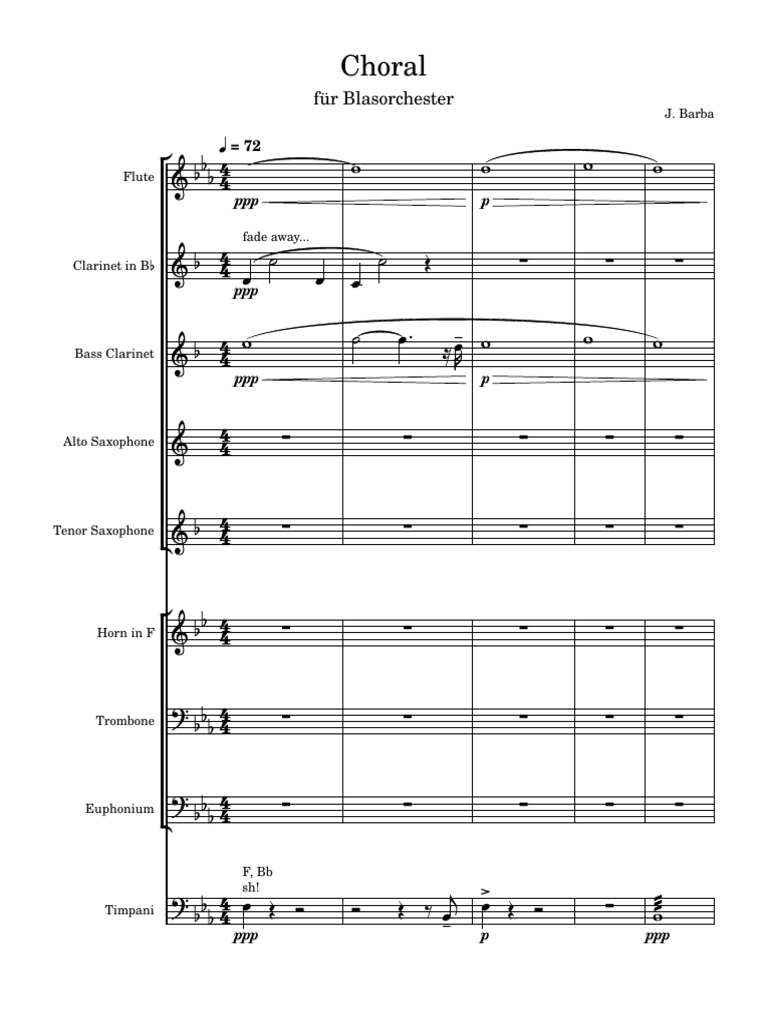 Choral Score And Parts | PDF | Aerophones | Music Production