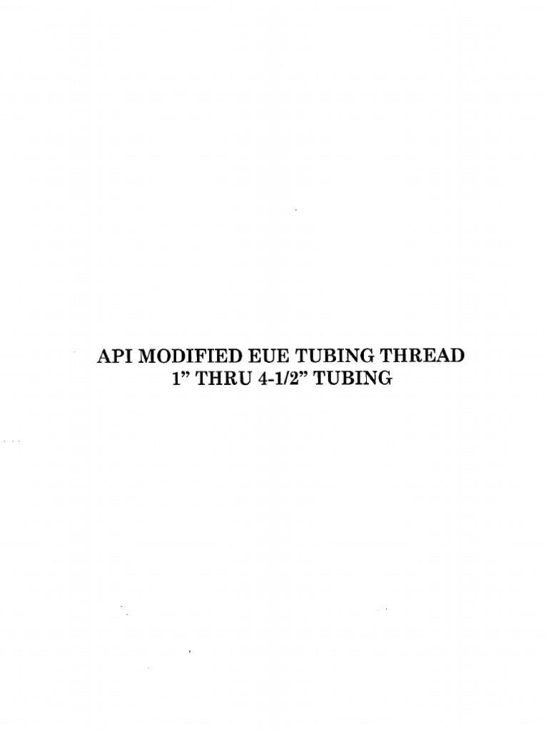 9- API MODIFIED EUE TUBING THREAD | PDF