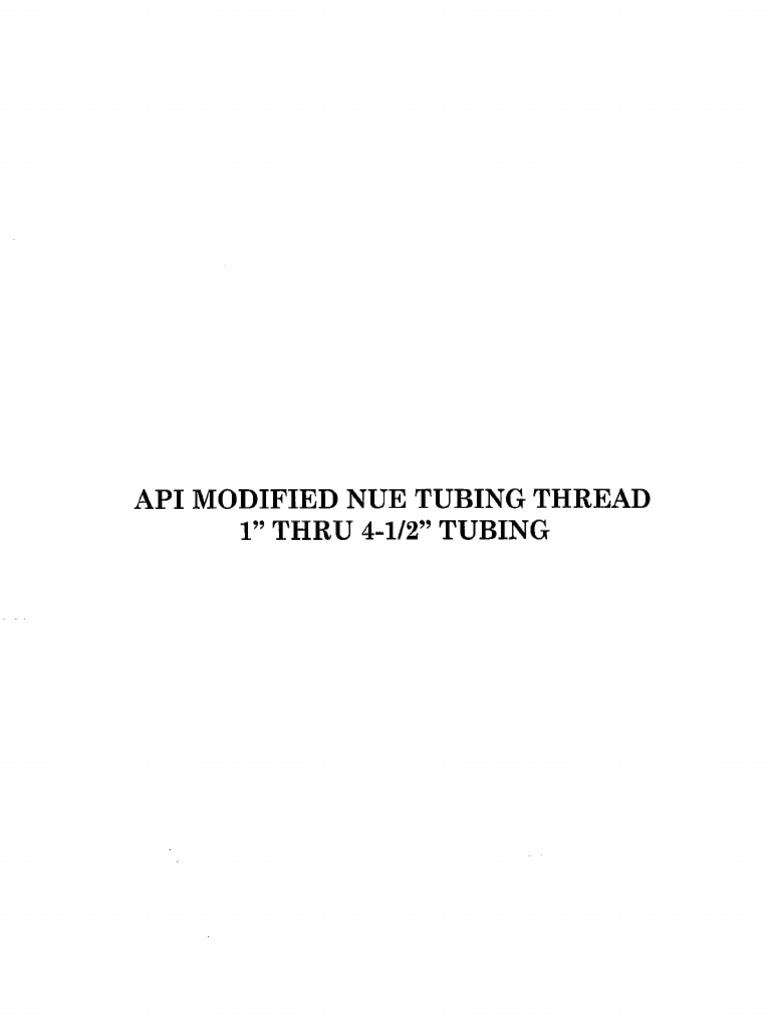 7- API MODIFIED NUE TUBING THREAD | PDF