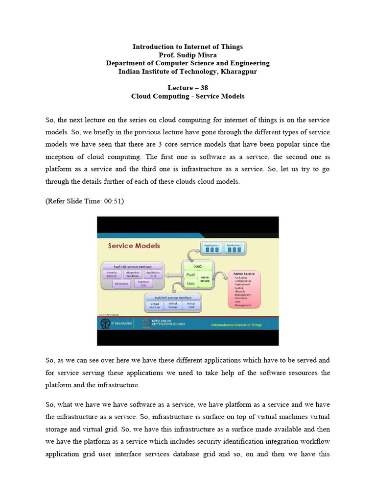 lec38 | PDF | Cloud Computing | Software As A Service