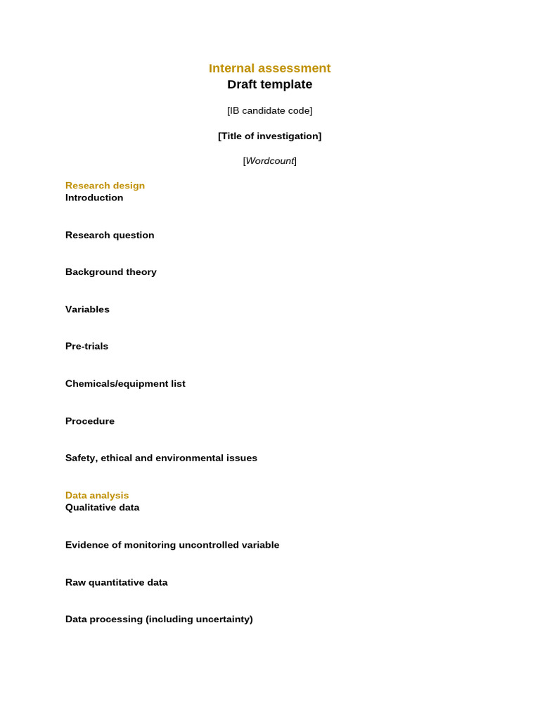 IA Template | PDF