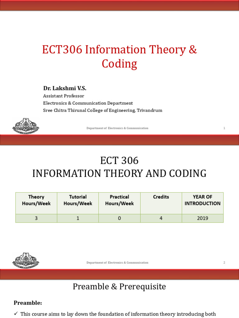 ITCModule 1 L1 Introduction | PDF | Mathematics | Telecommunications