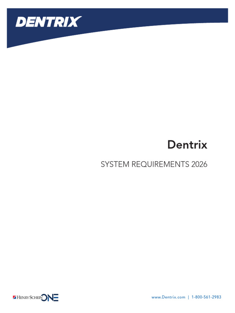 Dentrix 2025 System Requirements | PDF | Backup | Workstation