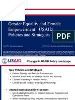 Gender Equality and Female Empowerment: USAID Policies and Strategies - Caren Grown