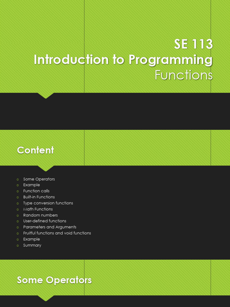 Lecture07 Functions | PDF | Computer Programming | Software Engineering