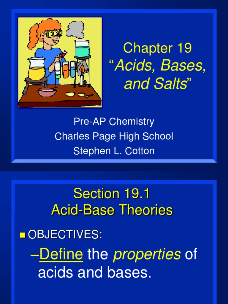 Acids, Bases, and Salts Overview | PDF