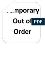 Temporary Out of Order